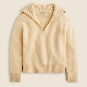 J. Crew Johnny-collar sweater with ribbed trim XXS